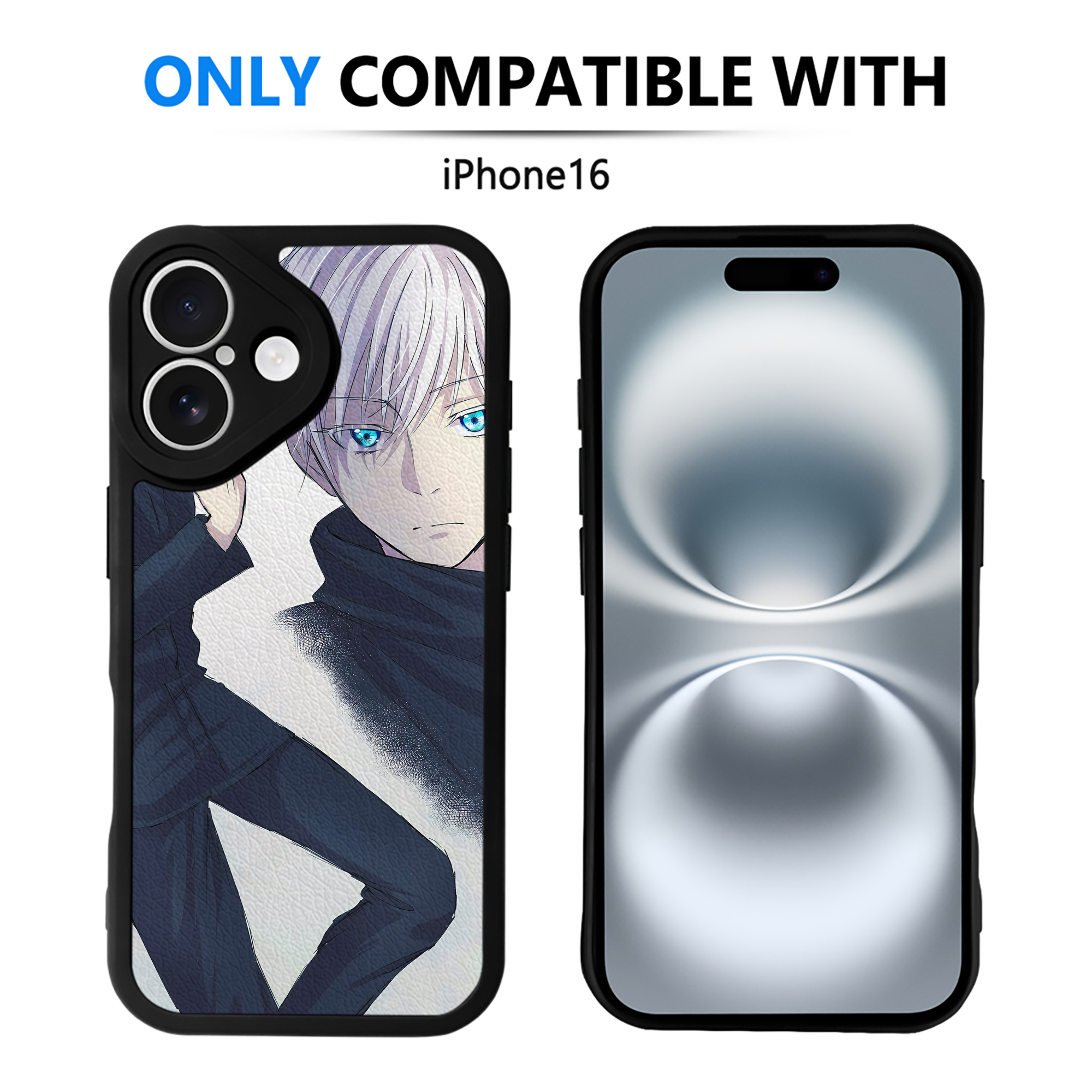 （画像用） 呪術廻戦 Jujutsu Kaisen 【iPhone 16シリーズ対応】シリコンスマホケース（レザー調） 材質：シリコン